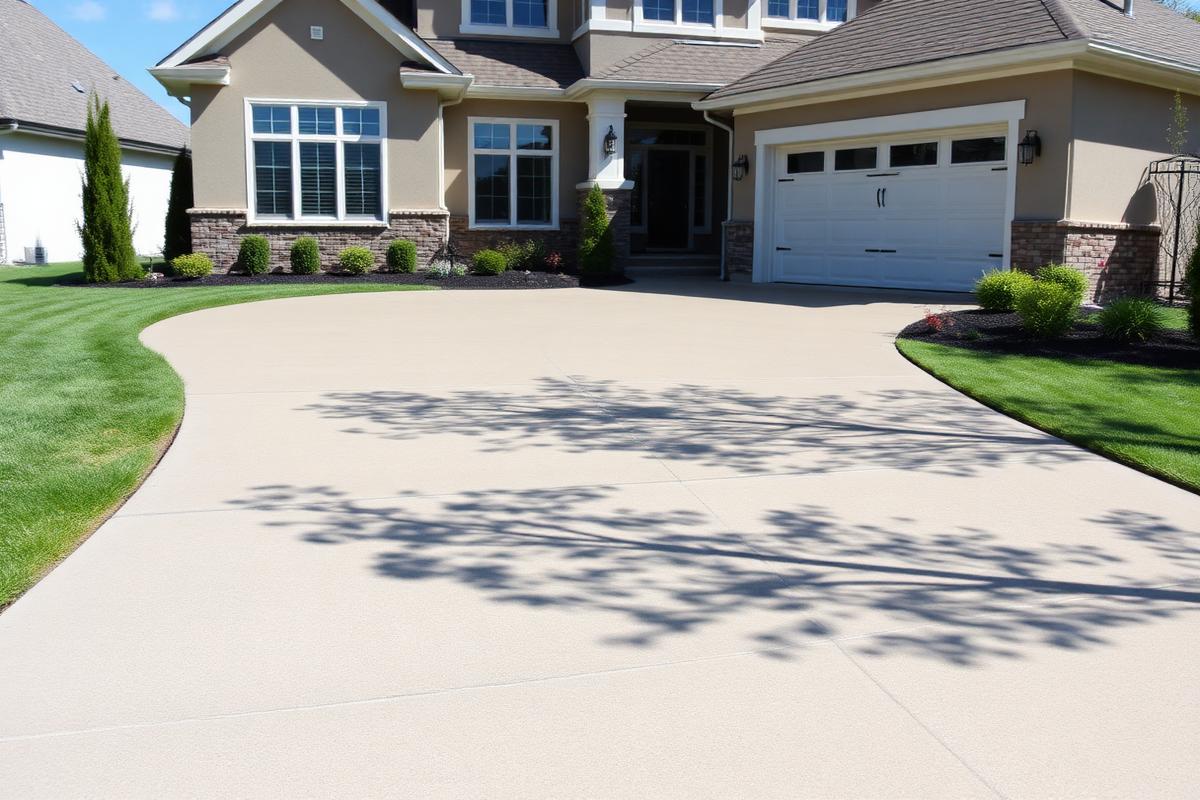 Concrete driveway in a Green Bay, WI neighborhood